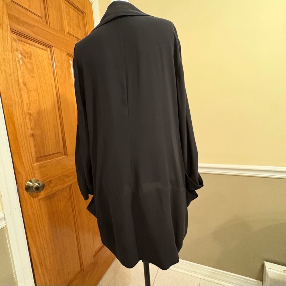 Eileen Fisher Silk Black Draped Women’s Blazer Sz.M - Picture 6 of 9